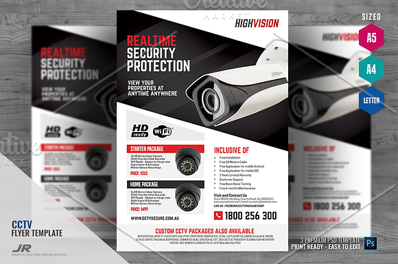 CCTV Promotional Flyer in Flyer Templates - product preview 3