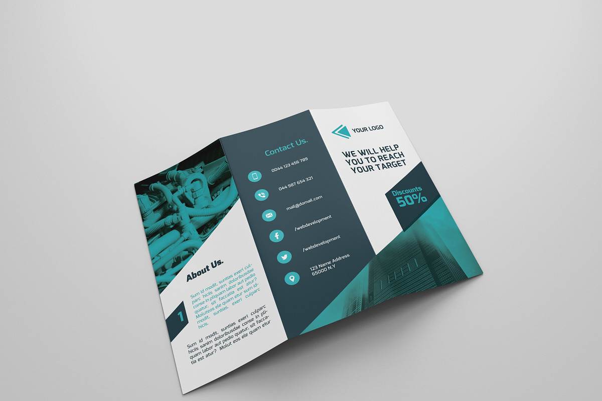 It Services Tri-fold Brochures in Brochure Templates - product preview 8