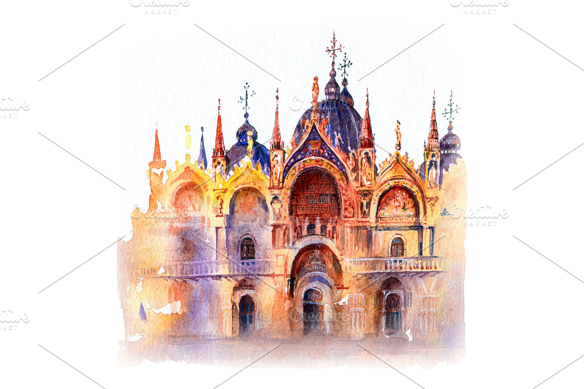 Basilica of Saint Mark Venice in Illustrations - product preview 8