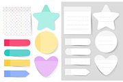 Sticky notes vector illustrations