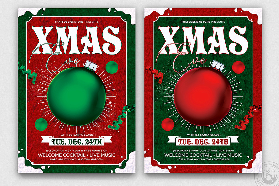 Christmas Eve Flyer Template V9 in Flyer Templates - product preview 8