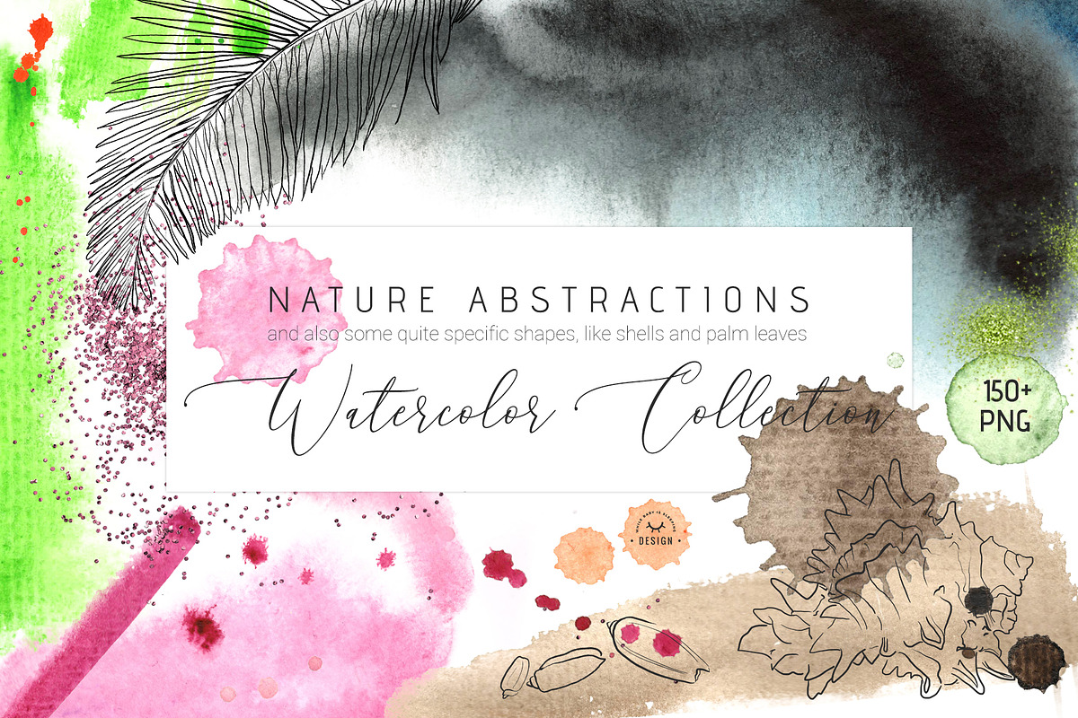 Nature Abstractions - Watercolor Set in Illustrations - product preview 8