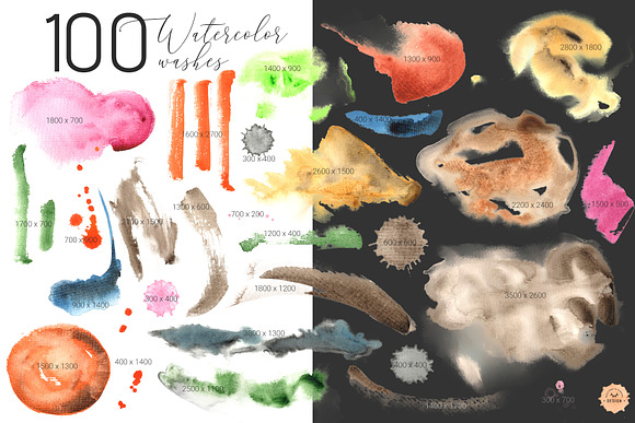 Nature Abstractions - Watercolor Set in Illustrations - product preview 1