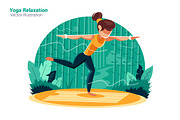 Yoga Relaxation -Vector Illustration