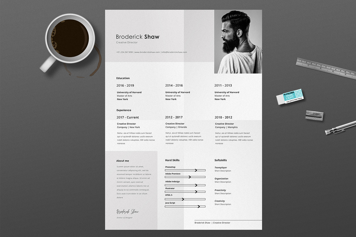Crux Resume Template in Resume Templates - product preview 8