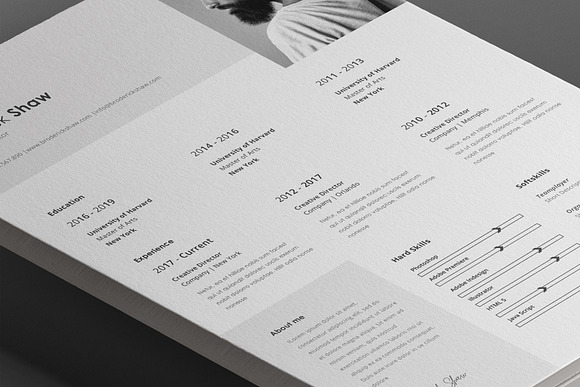 Crux Resume Template in Resume Templates - product preview 8