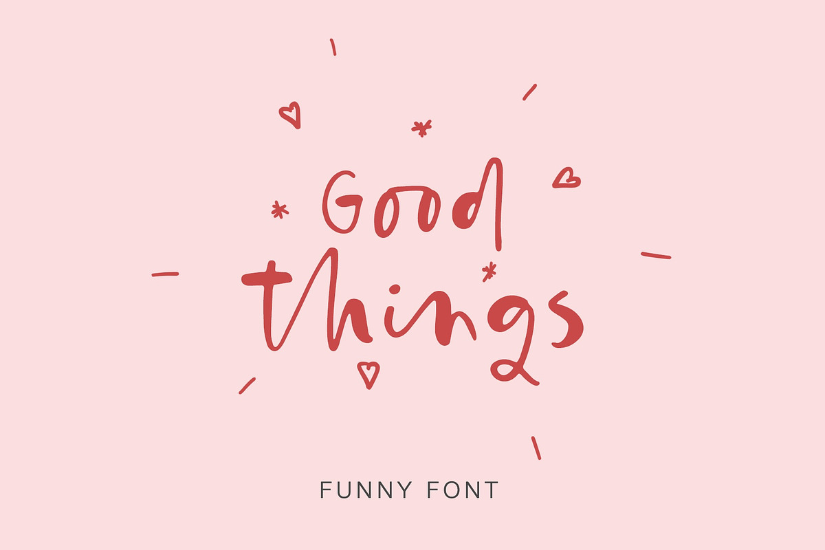 GOOD THINGS in Script Fonts - product preview 8