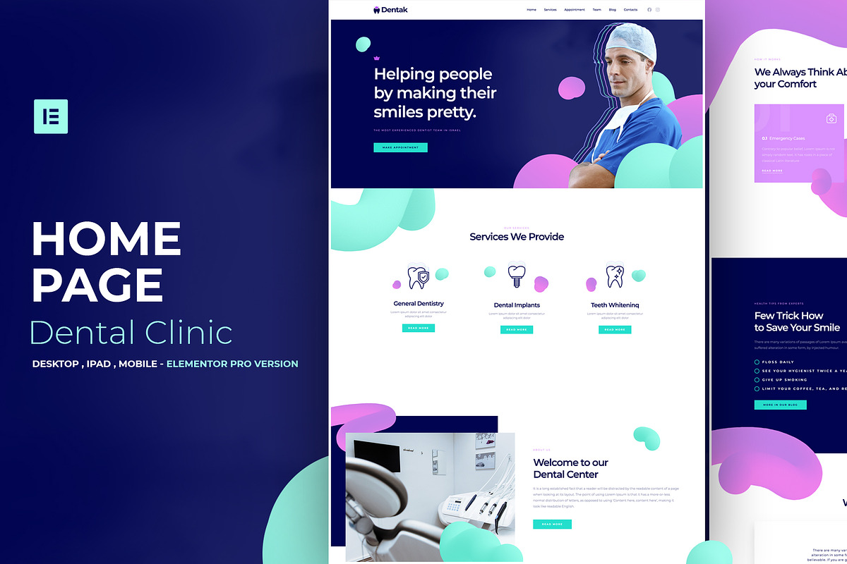 Dental Center - Elementor Pro Layout in Website Templates - product preview 8