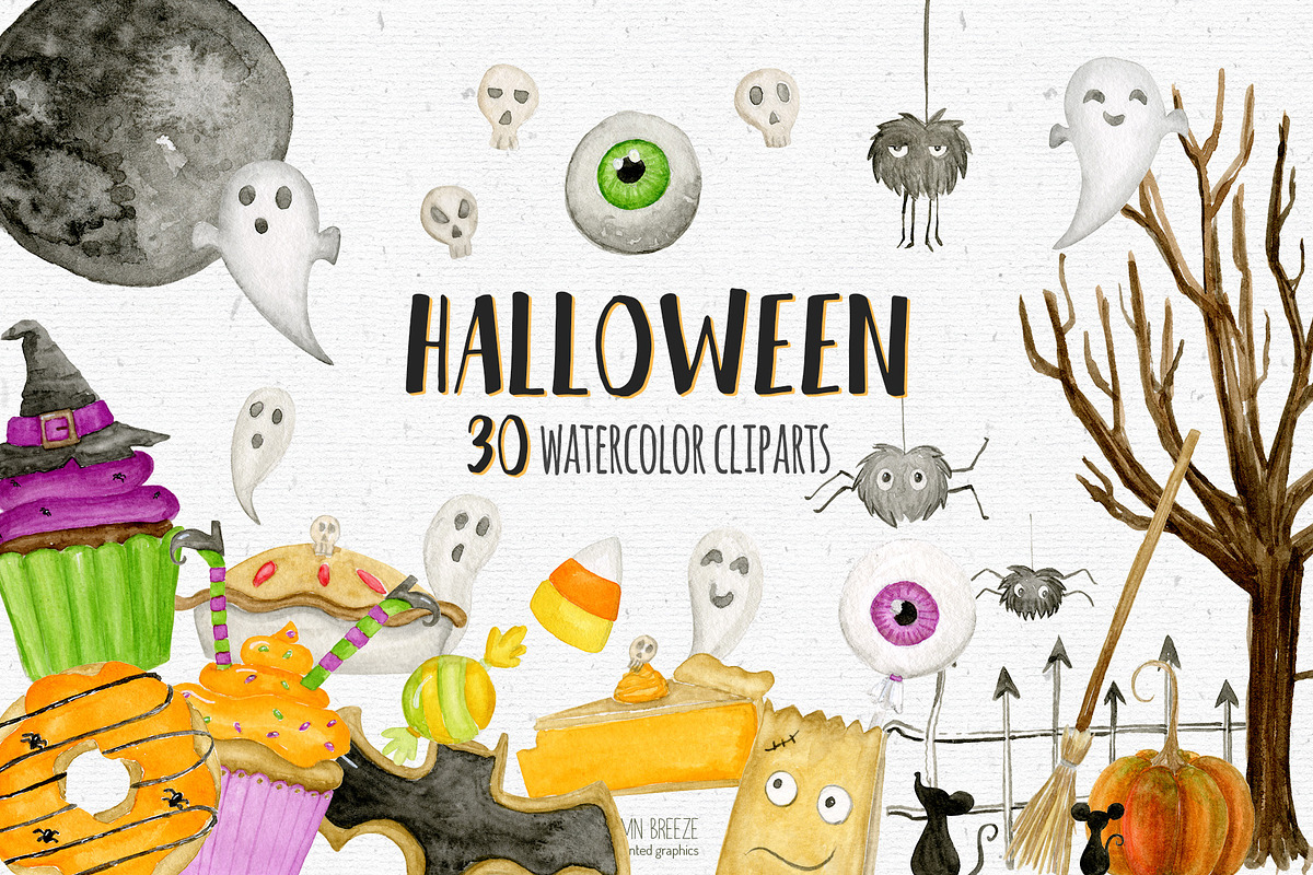 Halloween clipart in Illustrations - product preview 8
