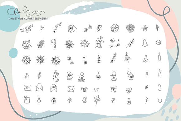 Christmas monoline collection SVG in Objects - product preview 3