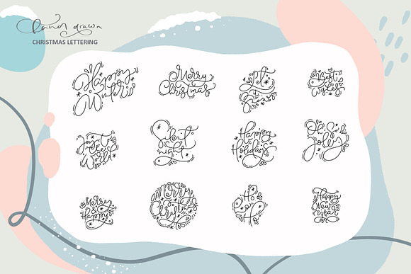 Christmas monoline collection SVG in Objects - product preview 4