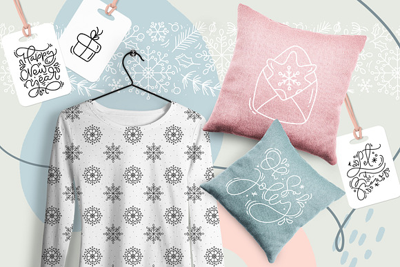 Christmas monoline collection SVG in Objects - product preview 7