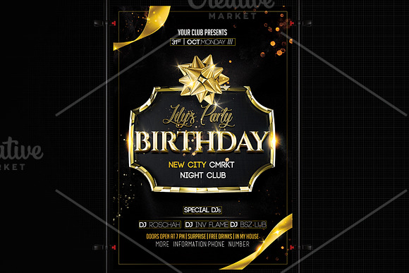 Birthday Invitation Flyer in Flyer Templates - product preview 2