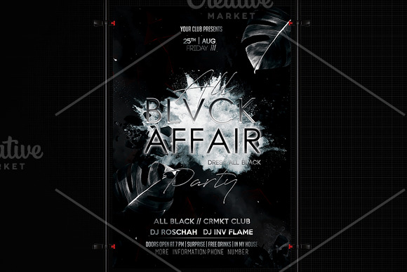 All Black Flyer in Flyer Templates - product preview 1