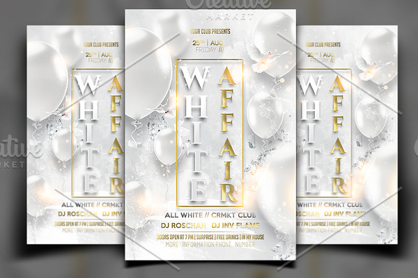 All White Flyer Template