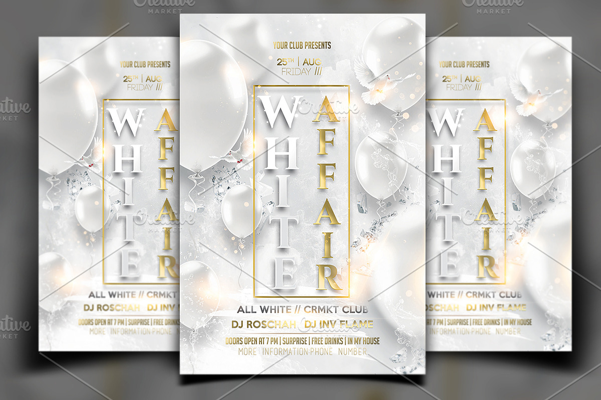 All White Flyer Template in Flyer Templates - product preview 8