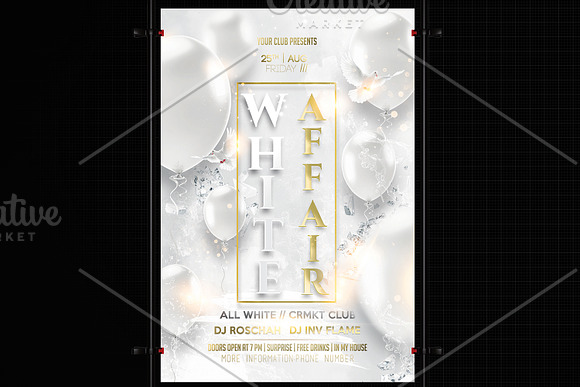 All White Flyer Template in Flyer Templates - product preview 2