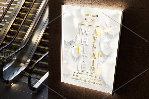 All White Flyer Template in Flyer Templates - product preview 3