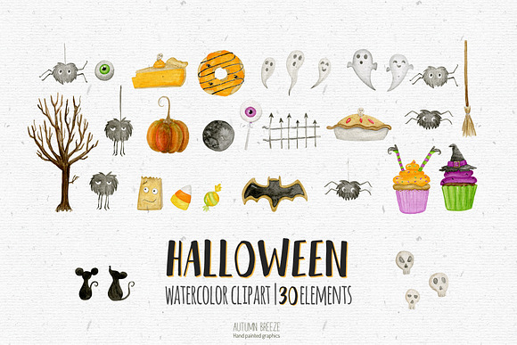 Halloween clipart in Illustrations - product preview 1