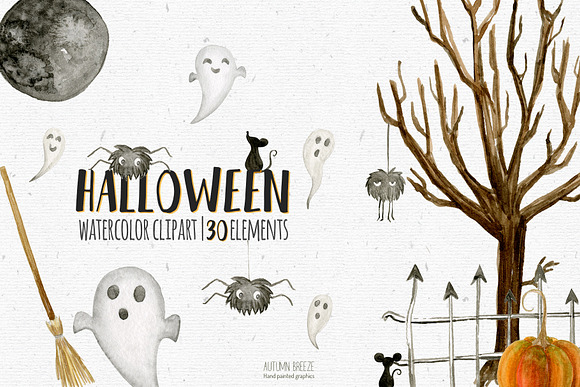 Halloween clipart in Illustrations - product preview 3