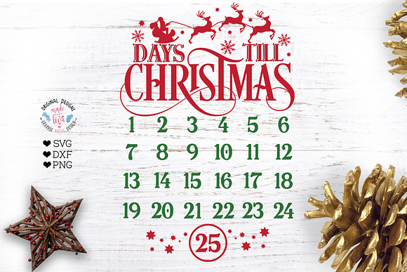 Days Till Christmas Countdown in Illustrations - product preview 1