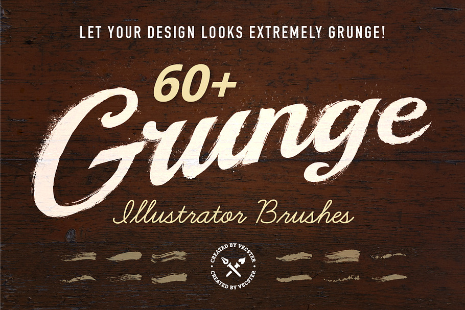60+ Grunge Illustrator Brushes