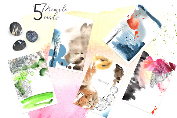 Nature Abstractions - Watercolor Set in Illustrations - product preview 7