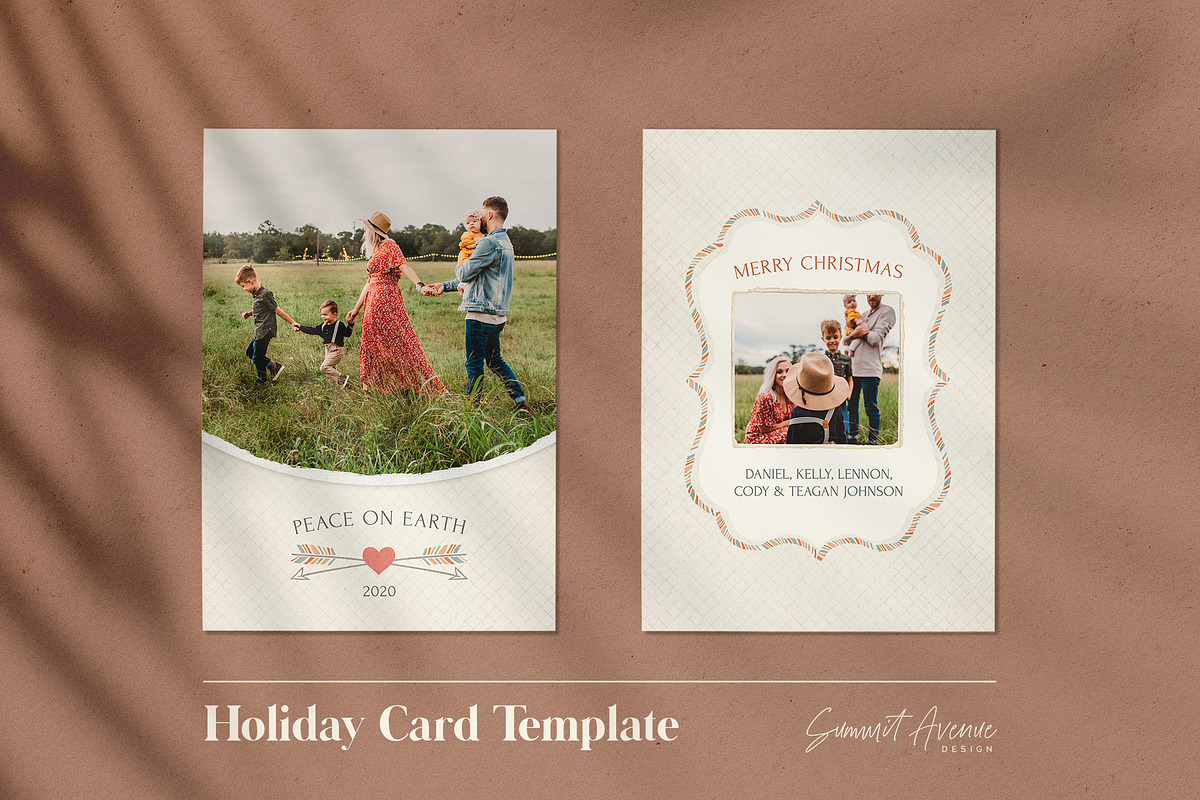 Christmas Card Photoshop Template in Card Templates - product preview 8