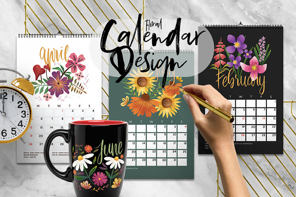Floral Calendar Design