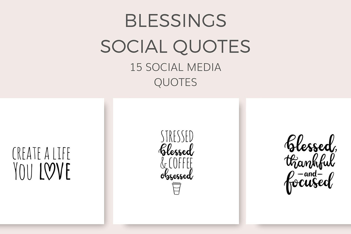 Blessing Social Quotes (15 Images) in Instagram Templates - product preview 8