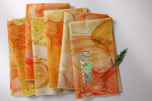 Alcohol ink & gold textures in Textures - product preview 5