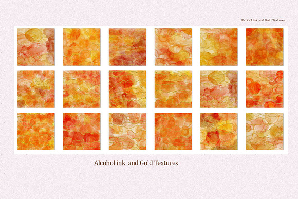 Alcohol ink & gold textures in Textures - product preview 8