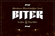 Biter | Modern gothic font