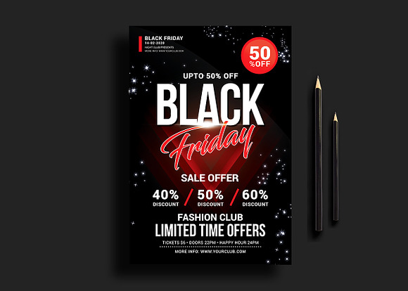 Black Friday Sale Flyer Templates in Flyer Templates - product preview 1