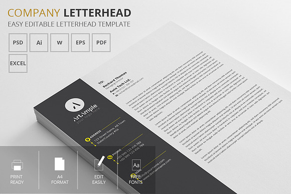 Letterhead bundle in Stationery Templates - product preview 6