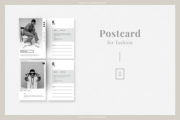 Fashion Postcard in Postcard Templates - product preview 3