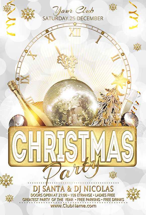 Two Christmas Party Flyer in Flyer Templates - product preview 1
