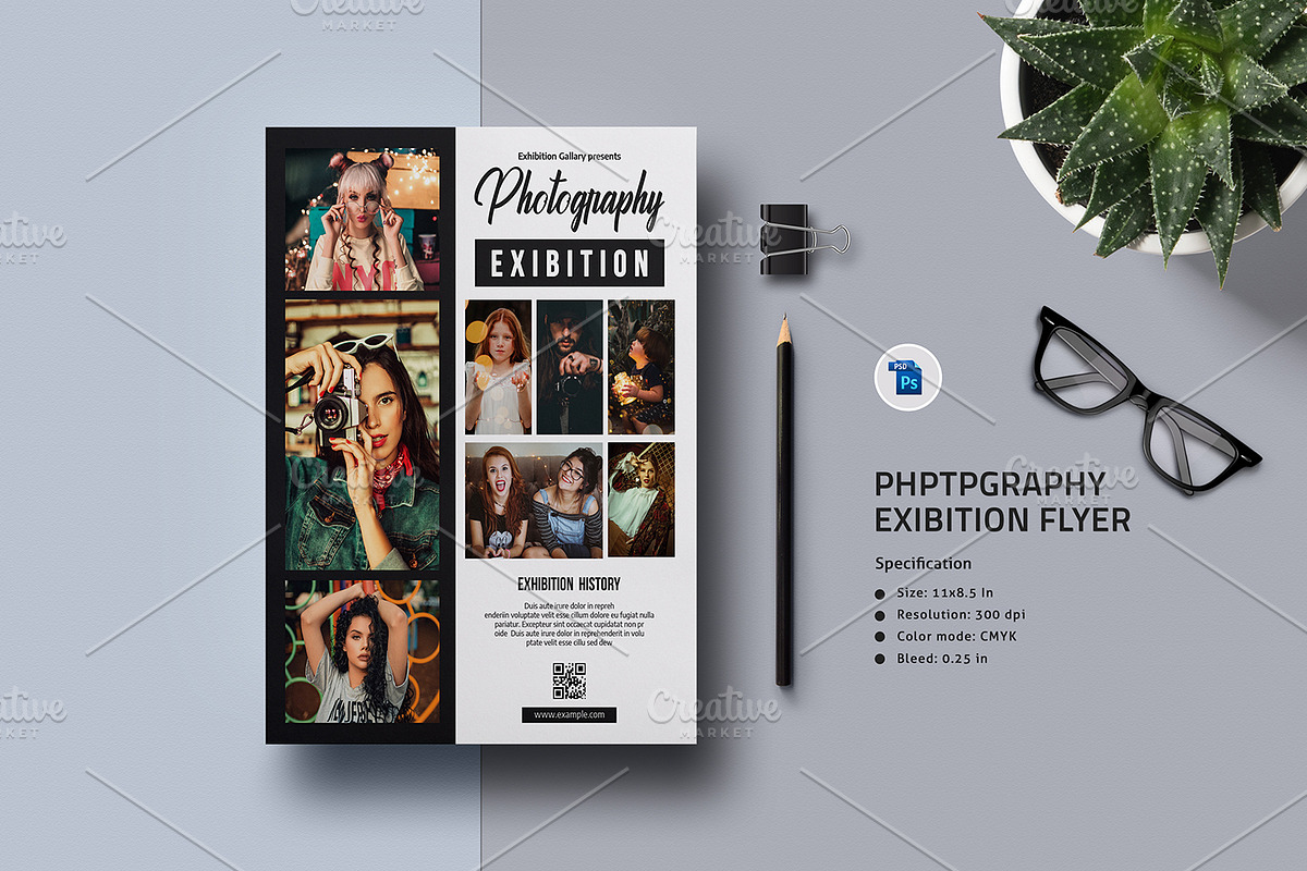 Photography Exhibition Flyer V1091 in Flyer Templates - product preview 8