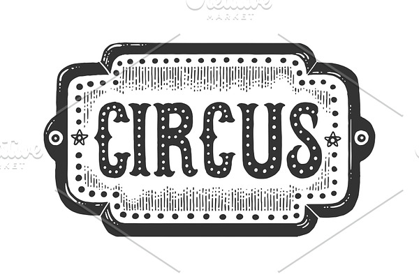Circus title signboard sketch