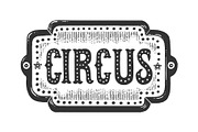 Circus title signboard sketch