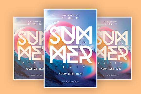Summer Party in Flyer Templates - product preview 1