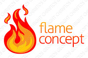 Fire Flame Icon Concept