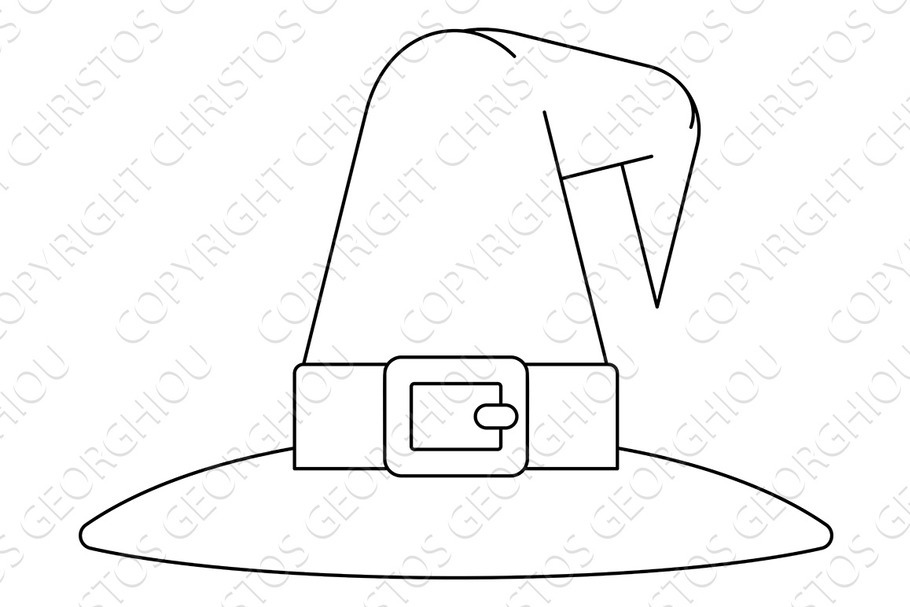 Halloween Witch Hat in Illustrations - product preview 8