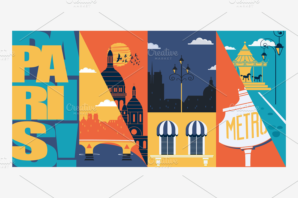 Paris, France vector illustration in Illustrations - product preview 8