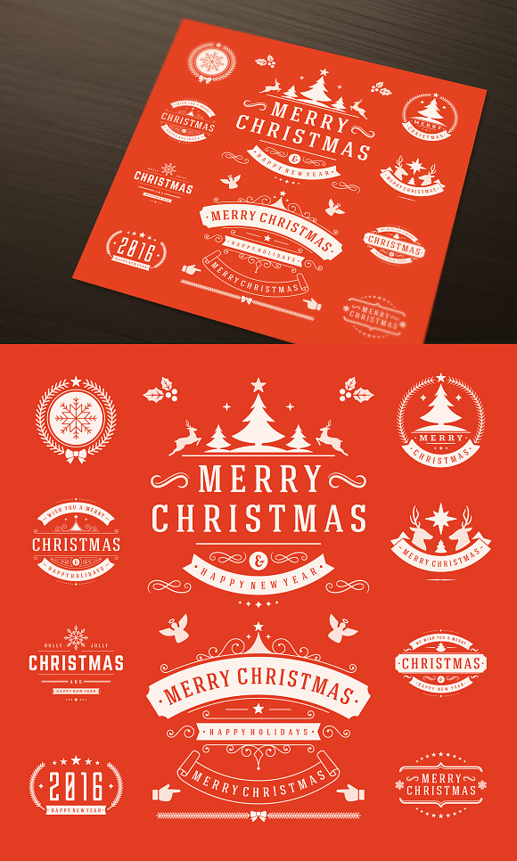 10 Christmas labels and badges in Logo Templates - product preview 2
