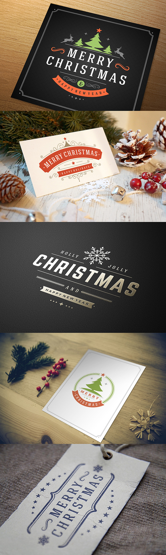 10 Christmas labels and badges in Logo Templates - product preview 3