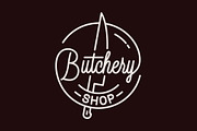 Butchery lettering logo.