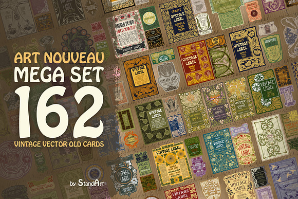 Covers Art Nouveau - giga set in Illustrations - product preview 8