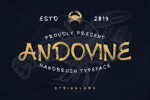 Andovine - Handbrush Typeface