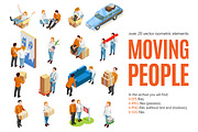 Moving People Isometric Set